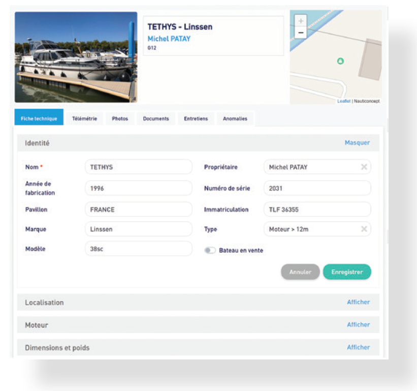 mobile app boat maintenance france liveyacht